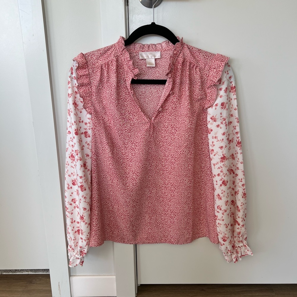 Rebecca Parcell pink blouse